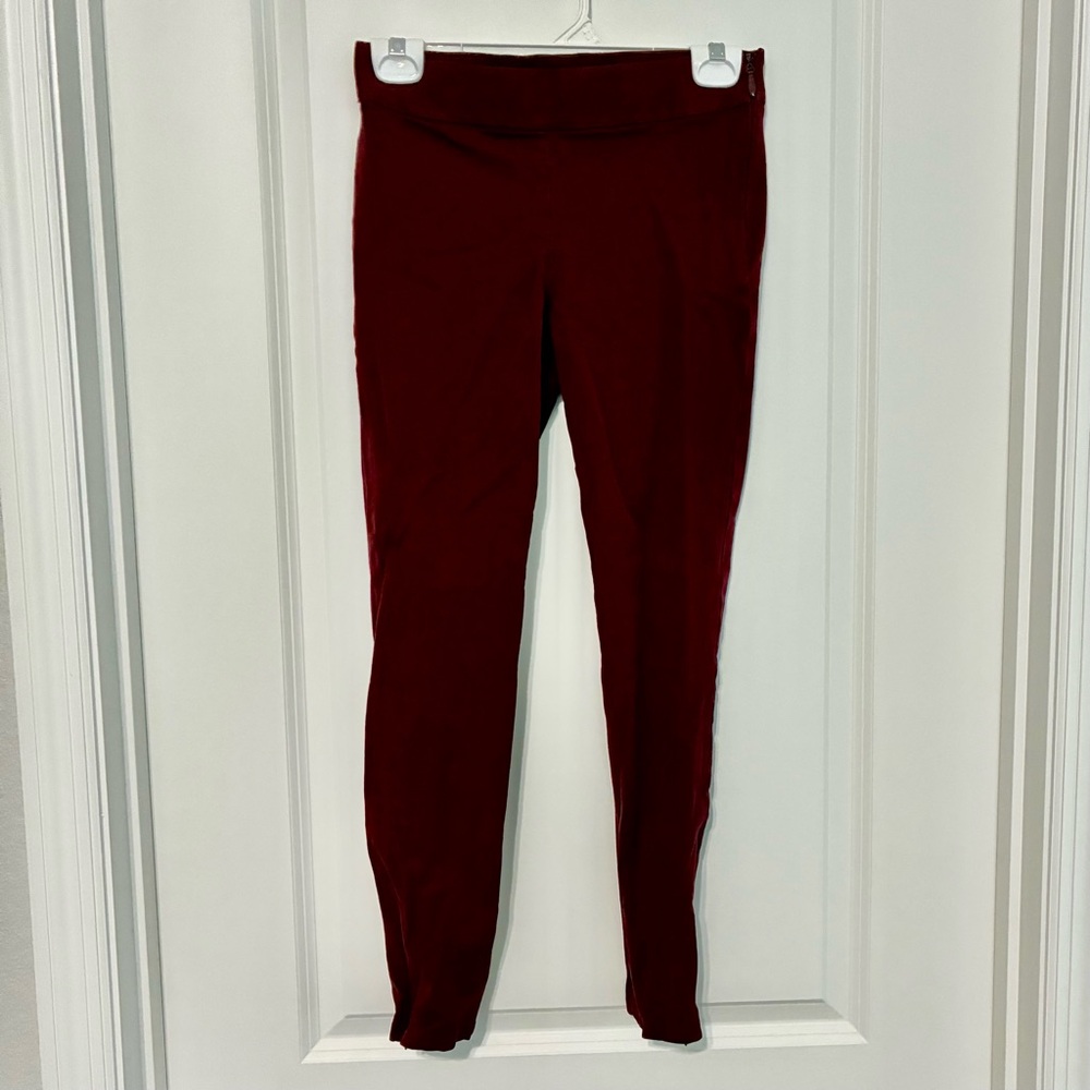 White House Black Market The Legging Dark Red Burgundy Pant Womens size 2